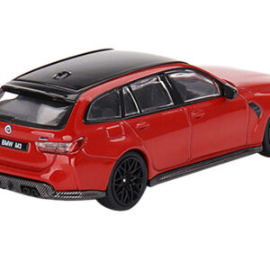 BMW M3 Competition Touring Toronto Red Metallic with Black Top Limited Edition to 3000 pieces Worldwide 1/64 Diecast Model Car by Mini GT from the Sports Car Racing Model Cars store collection.