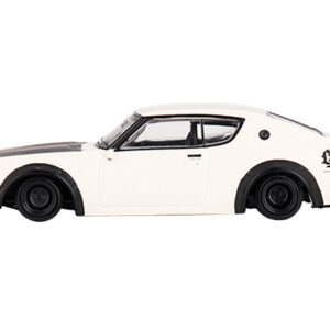 Nissan Skyline Kenmeri "Liberty Walk" RHD (Right Hand Drive) White with Matt Black Hood Limited Edition to 9600 pieces Worldwide 1/64 Diecast Model Car by Mini GT from the Sports Car Racing Model Cars store collection.