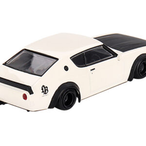 Nissan Skyline Kenmeri "Liberty Walk" RHD (Right Hand Drive) White with Matt Black Hood Limited Edition to 9600 pieces Worldwide 1/64 Diecast Model Car by Mini GT from the Sports Car Racing Model Cars store collection.