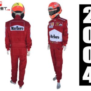 Michael Schumacher 2004 Racing Suit Ferrari F1 from the Sports Car Racing Race Suits store collection.