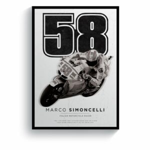 Marco Simoncelli MotoGP Rider Print MotoGP Memorabilia by Pit Lane Prints