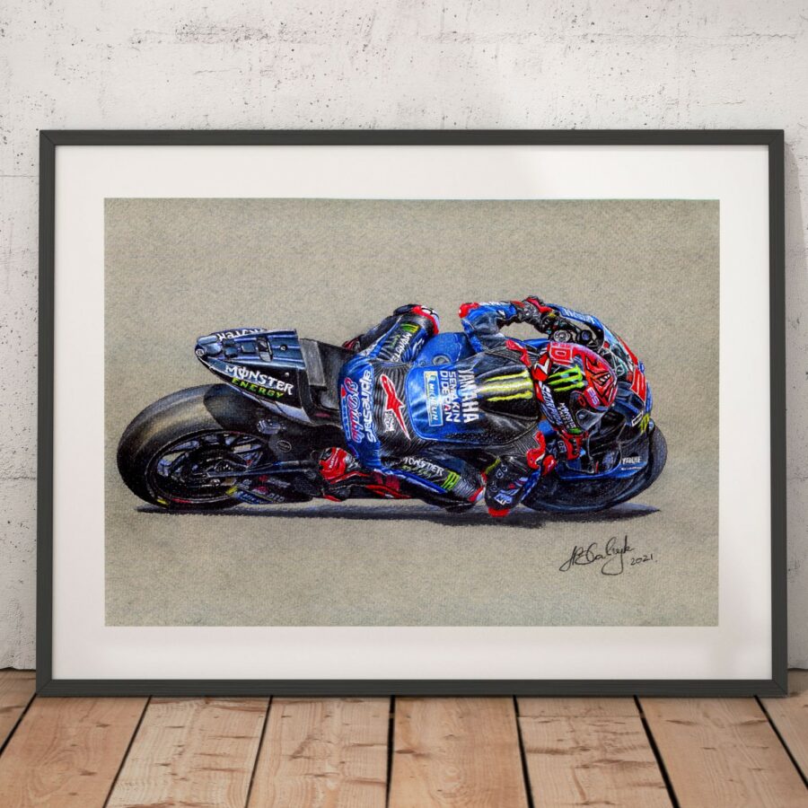 Fabio Quartararo MotoGP World Champion, Original Drawing from the MotoGP Memorabilia store collection.