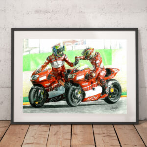 Loris Capirossi and Troy Bayliss from the MotoGP Memorabilia store collection.