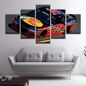 Nascar 5 piece modular chervorlette canvas artwork