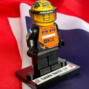 Lando Norris F1 Mclaren Super suit and super helmet in minifigure Official Motorsport Merchandise by RacingModelCar