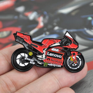 Francesco Bagnaia Motorcycle Pin Ducati MotoGP Racing Bike Badge from the Official Motorsport Merchandise store collection.