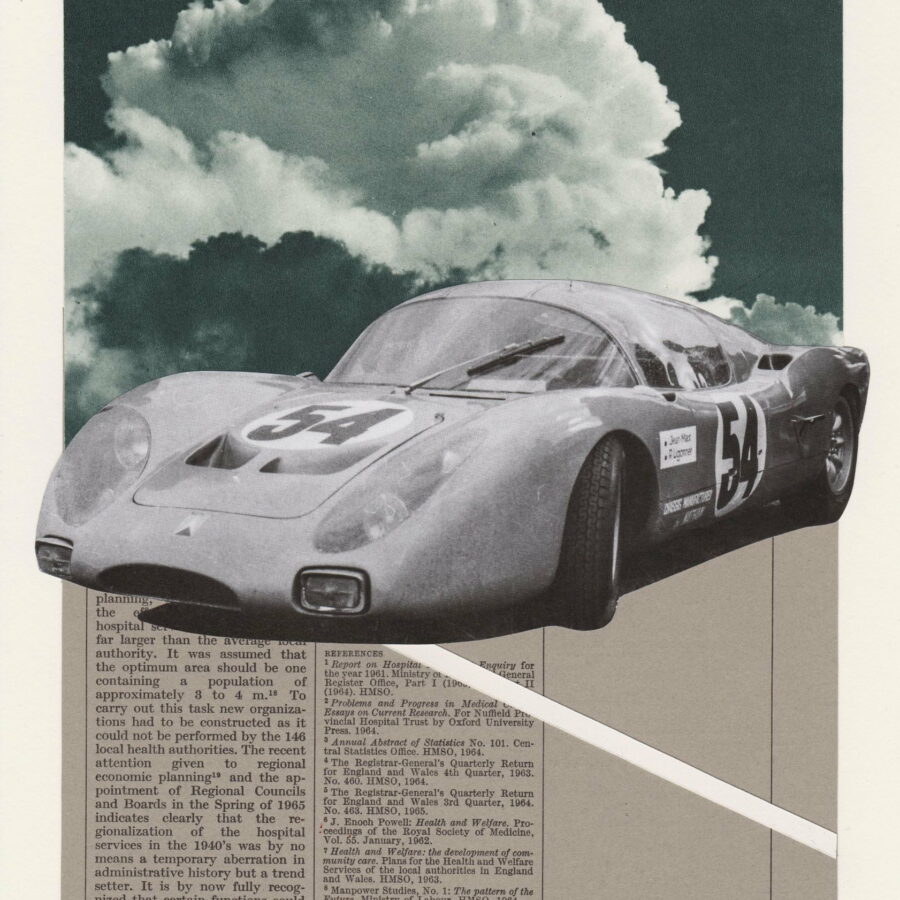 Andre Moynet prototype (1957) | Print from an original collage from the Coffee Table Car Magazines store collection.