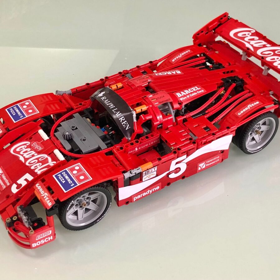 PORSCHE 962 LONG TAIL COCA-COLA N 5 1985 LEE GIANNONE- BOB AKIN - JOHN O'STEEN kit scala 1/8 block Moc Technic costruzioni from the Sports Car Racing Model Cars store collection.