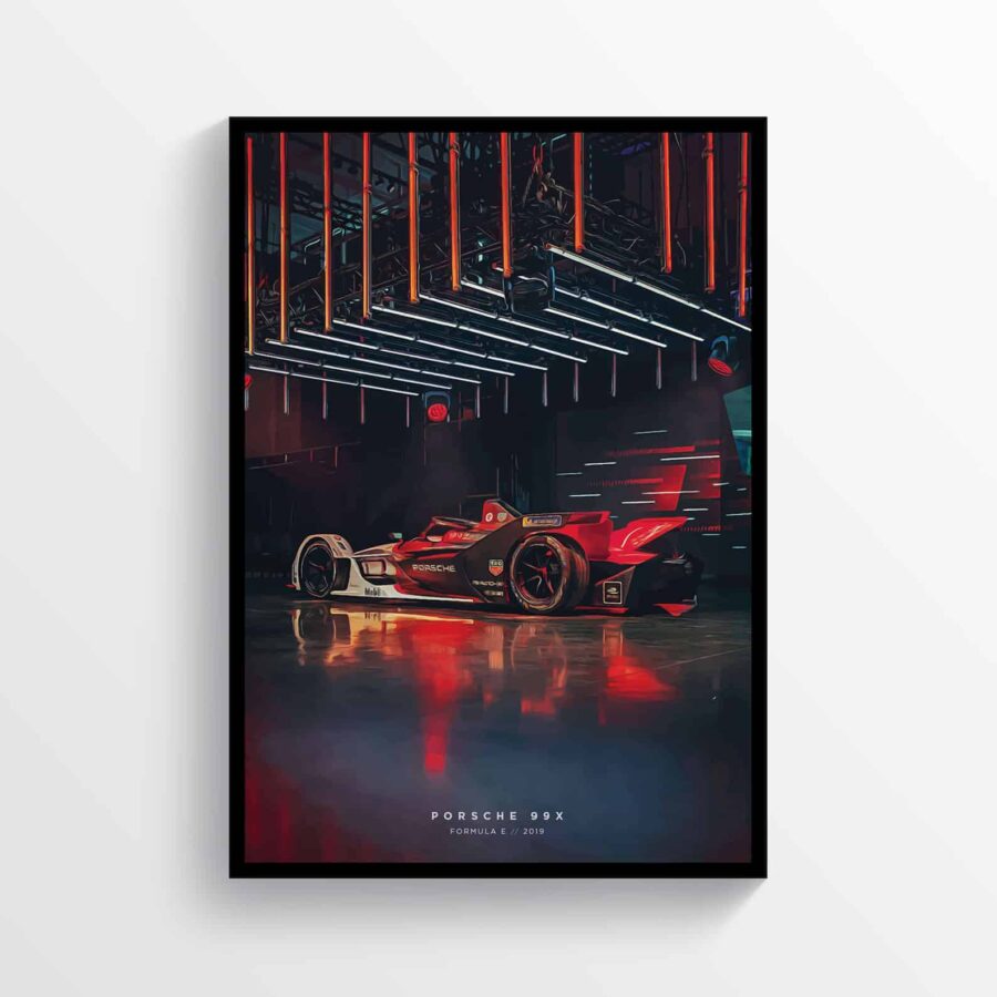 Porsche 99X Formula E 2019 Artistic Print Home Print Photography F1 Formula 1 from the Sports Car Racing Photography store collection.