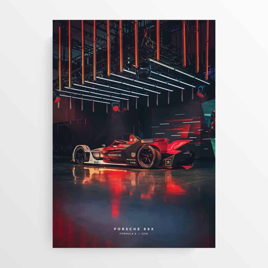 Porsche 99X Formula E 2019 Artistic Print Home Print Photography F1 Formula 1 from the Sports Car Racing Photography store collection.