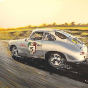 Porsche Sunset Sports Car Racing Canvas by Eric Anderson Art