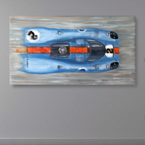 Hand painted original Porsche 917 Le Mans art ONE-OFF Sports Car Racing Signed by Roadster