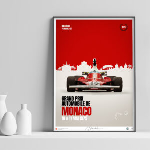 Ferrari 312 T – Niki Lauda – Monaco 1975 – Limited edition, paper art print, poster, print, birthday, race, formula1 from the GPBox store.