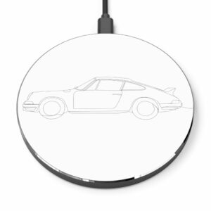 911 Car Single Line Art Wireless Charger Sports Car Racing Blueprints by Woolly Mammoth Media