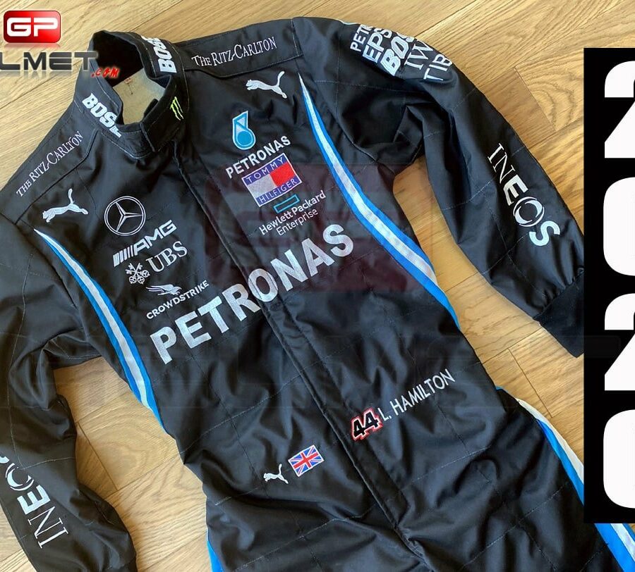 Lewis Hamilton 2020 replica Racing Suit Mercedes AMG F1 / Black Lives Matter model from the Lewis Hamilton store collection.