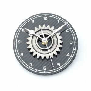 F43: Williams F1 gear ratio workshop wall or desk clock - Real carbon fiber Formula 1 racing motorsport engineering office gift from the GPBox store.