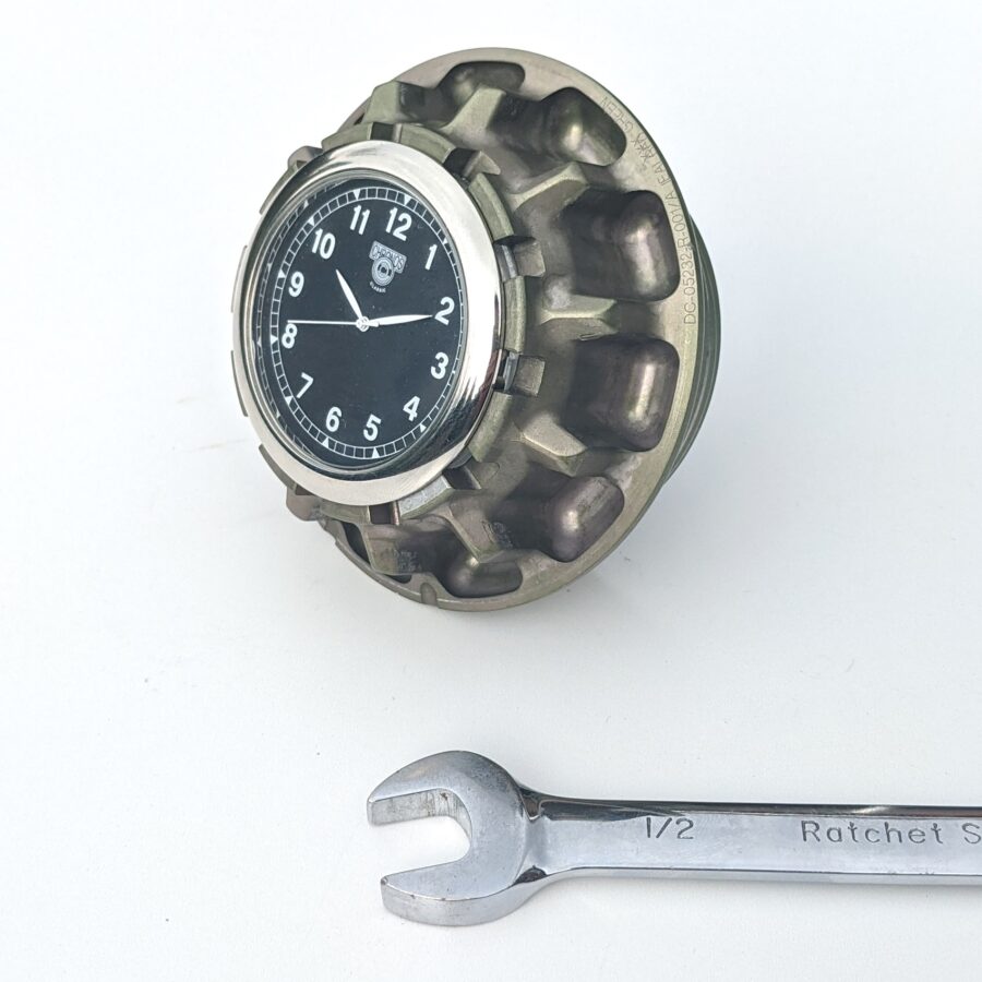 F07: Williams Racing F1 racecar wheel nut desk bedside clock guys Formula 1 man cave office motorsport driving engineering gift from the Sports Car Racing Car Parts store collection.