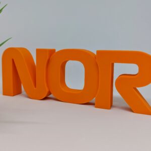 Lando NORris - Formula 1 - NOR Text Sign - McLaren - Decorative, great gift for avid F1 and Lando Norris fans from the Sports Car Racing Fine Art Originals store collection.