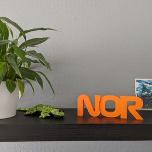 Lando NORris - Formula 1 - NOR Text Sign - McLaren - Decorative, great gift for avid F1 and Lando Norris fans from the Sports Car Racing Fine Art Originals store collection.