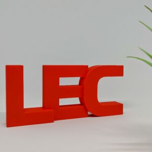 Charles LEClerc - Formula 1 - LEC Text Sign - Ferrari - Decorative, great gift for avid F1 and Charles Leclerc fans Race Car Wall Art by F1in3D