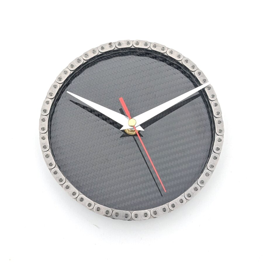 F24: Aston Martin Le Mans GTE car wall or desk clock real carbon fiber motorsport mechanics engineering office guys man cave gift from the Sports Car Racing Car Parts store collection.