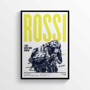 Valentino Rossi 2019 Moto GP Motorcycle Poster Motorbike Print from the MotoGP Memorabilia store collection.