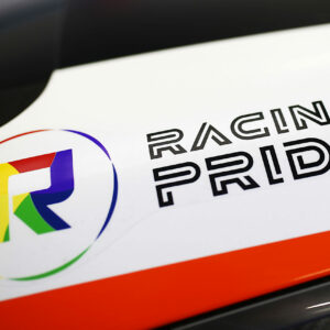 Racing Pride decal sticker suitable for use on cars, karts, or motorbikes from the Sports Car Racing Gifts store collection.