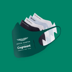 Aston Martin Cognizant F1 Team Mask Sebastian Vettel from the Sports Car Racing Apparel store collection.