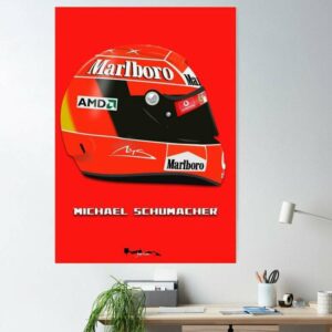 Michael Schumacher 2004 F1 Ferrari Helmet Print / Poster - Scuderia GP by ScuderiaGP