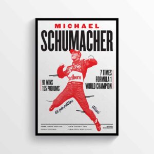 Michael Schumacher Formula 1 Art Poster F1 Ferrari by Pit Lane Prints