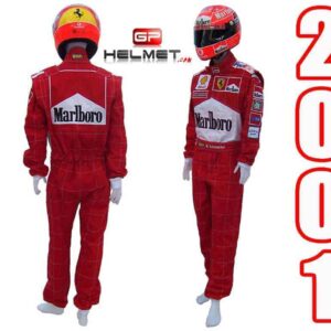 Michael Schumacher 2001 Racing Suit Ferrari F1 from the Sports Car Racing Race Suits store collection.