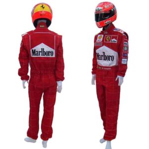 Michael Schumacher 2001 Racing Suit Ferrari F1 from the Sports Car Racing Race Suits store collection.