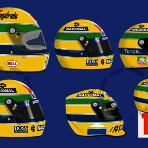 Ayrton Senna F1 Helmet Stickers 1984-1994 - Scuderia GP from the Ayrton Senna store collection.