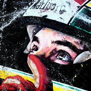 Ayrton Senna 01 Artist Embellished Print By Sean Wales from the Ayrton Senna store collection.