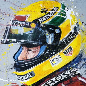 Ayrton Senna 07 Artist Embellished Print By Sean Wales Sports Car Racing Fine Art Originals by Sean Wales Art