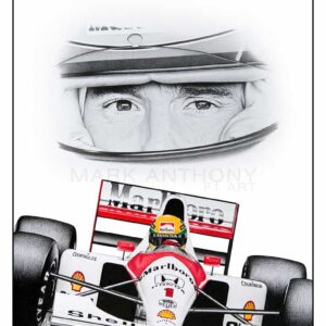 Ayrton Senna - Limited Edition Art Print from the Ayrton Senna store collection.