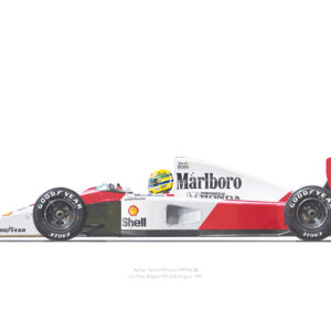 Senna McLaren MP4-6 signed by chief designer Neil Oatley, Ayrton's race engineer James Robinson and chassis engineer Matthew Jeffreys Ayrton Senna by Car_Profile_Art