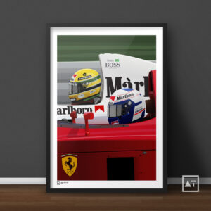 Ayrton Senna vs Alain Prost, 1990, Formula-1 Print, F1 Poster from the GPBox store.