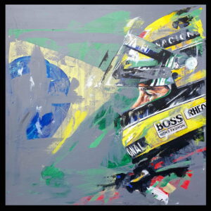 Senna Artist Embellished Print By Sean Wales from the Ayrton Senna store collection.