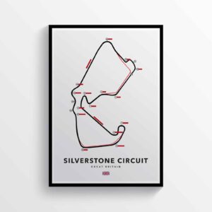 Silverstone Circuit, British Grand Prix, Formula 1, MotoGP Racing Track Poster from the Formula 1 Memorabilia store collection.