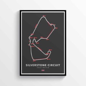 Silverstone Circuit, British Grand Prix, Formula 1, MotoGP Racing Track Poster from the Formula 1 Memorabilia store collection.