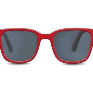 Smile - Rippin Red - Luxury Racing Sunglasses - Wooden F1 Sunglasses (NEW) Luxury Sports Car Racing Sunglasses by Jabrock Eyewear