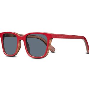 Smile - Rippin Red - Luxury Racing Sunglasses - Wooden F1 Sunglasses (NEW) Luxury Sports Car Racing Sunglasses by Jabrock Eyewear