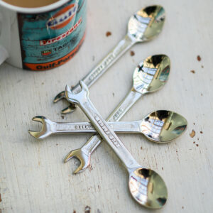 Spanner Cutlery Set of 4 Coffee Spoons Sports Car Racing Gifts by Me and My Car