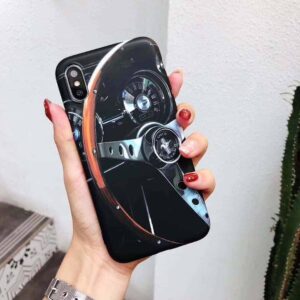 Speed Passion Mustang Steering Wheel Phone Case from the Sports Car Racing Phone Cases store collection.