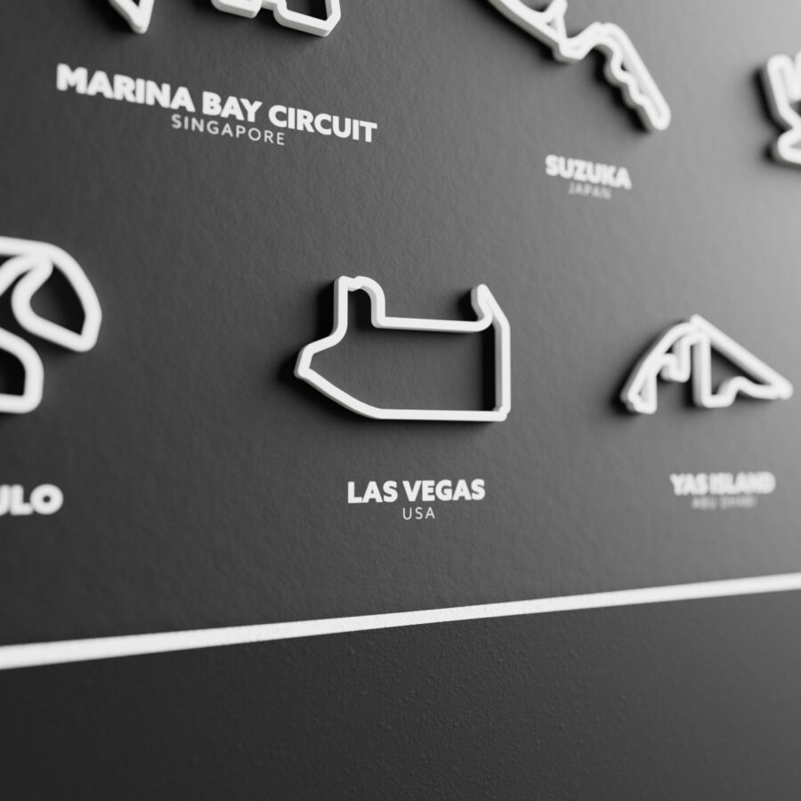 The Circuits Collection 2023 - A1 Framed 3D F1 Tracks from the Sports Car Racing Collectibles store collection.