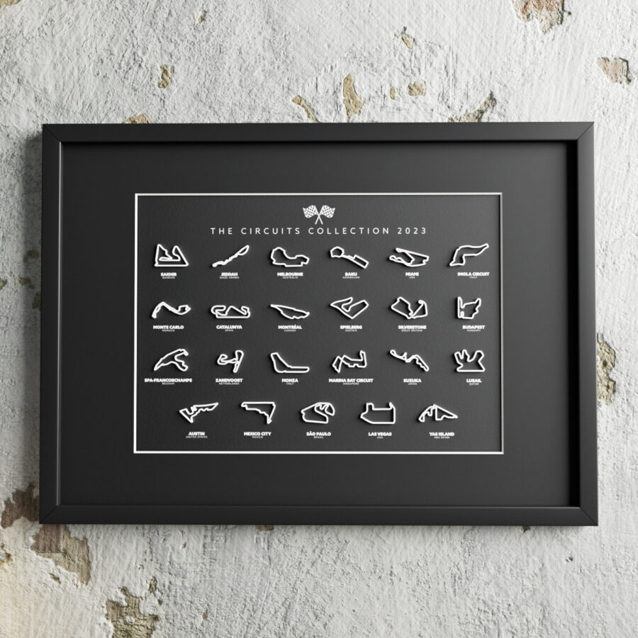 The Circuits Collection 2023 - A1 Framed 3D F1 Tracks from the Sports Car Racing Collectibles store collection.