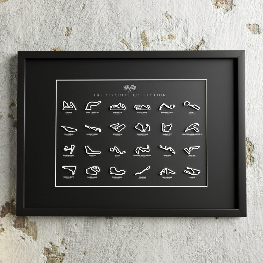 The Circuits Collection 2022 - A1 Framed 3D F1 Tracks from the GPBox store.