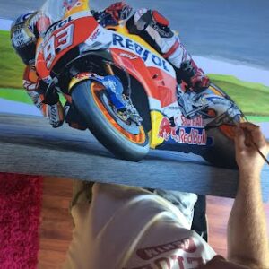 Marc Marquez MotoGP Honda RC213V Limited Edition Art Print Sports Car Racing Fine Art Originals by TR Motorsport Art