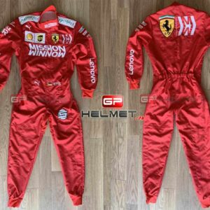 Sebastian Vettel 2019 replica Racing Suit Ferrari F1 from the Sports Car Racing Race Suits store collection.